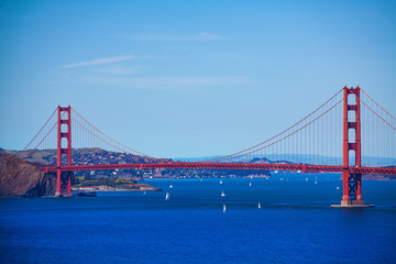 San Francisco bay with the Golden Gate bridge