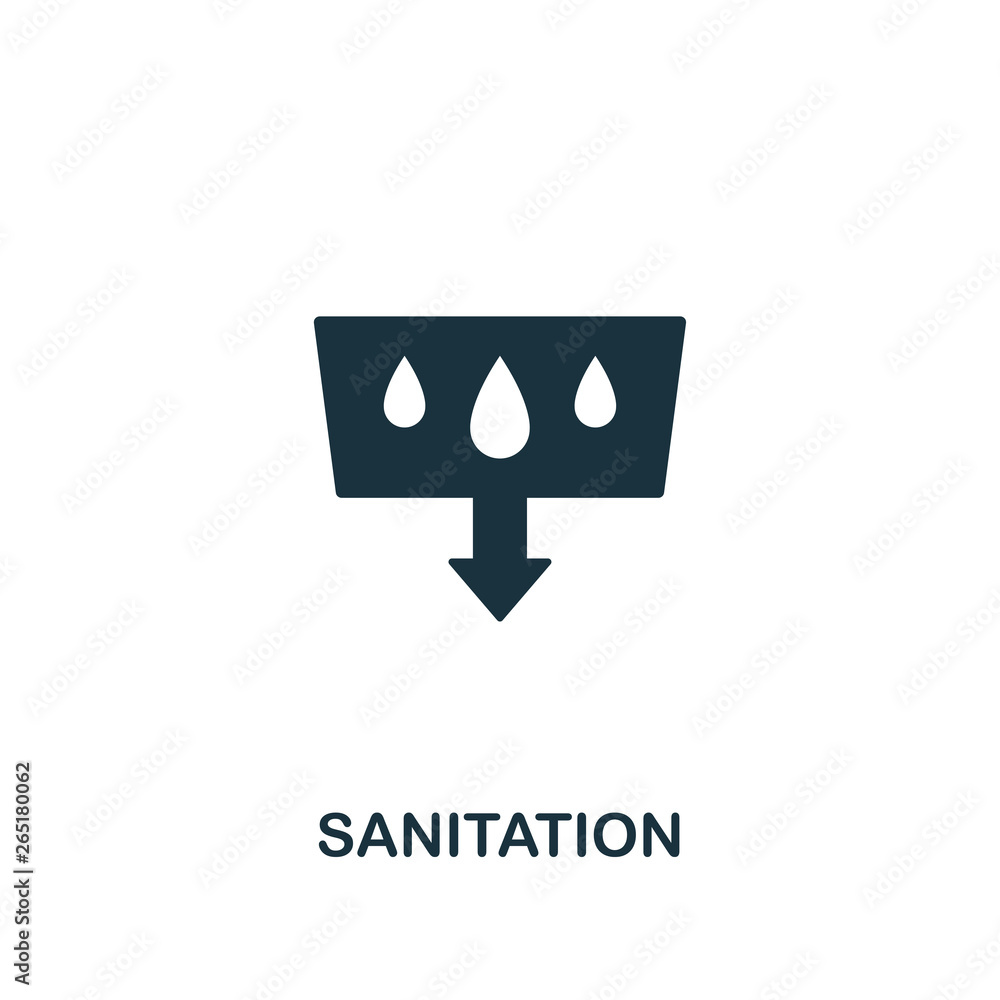 Poster sanitation icon. creative element design from community icons collection. pixel perfect sanitation i