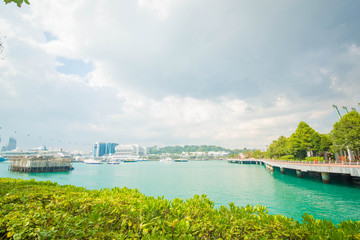 A beautiful view of Sentosa Island in Singapore.