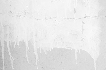 White Grunge Painting on Concrete Wall Texture Background.