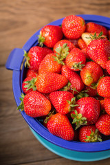 Fresh strawberries from home garden.