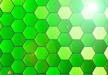 Fototapeta na wymiar Abstract metal background. Geometric hexagons.