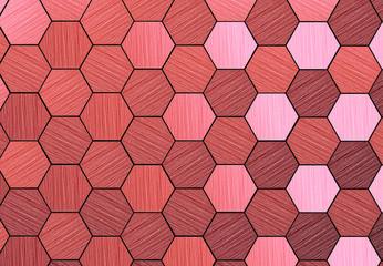 Abstract metal background. Geometric hexagons.