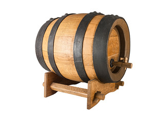 Wooden oak barrel with stand (view and other angle in portfolio)