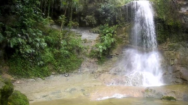 Waterfall in El Yunque National Forest in Puerto Rico