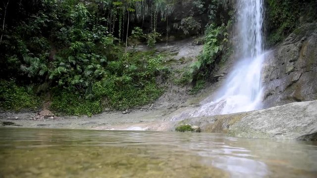 Waterfall in El Yunque National Forest in Puerto Rico