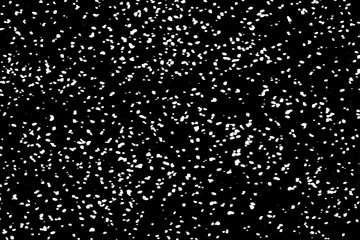 Chaotic white bokeh on a black background, light spots texture, abstraction, falling snow, star sky, bright glare of light texture