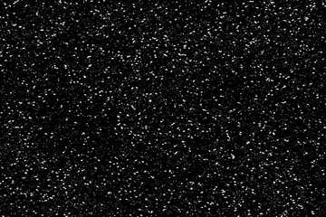 Chaotic white bokeh on a black background, light spots texture, abstraction, falling snow, star sky, bright glare of light texture