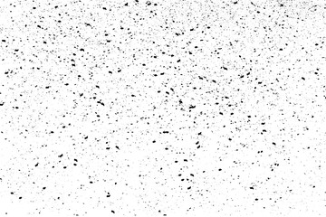 Drops of black paint splattered on a white background, texture