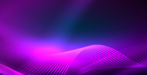 Neon wave background