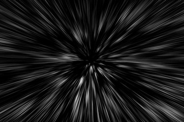 Bokeh white lines on black background, abstraction, abstract speed light motion blur texture, star...