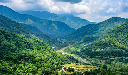 green hills green mountain range of india, Himachal pradesh