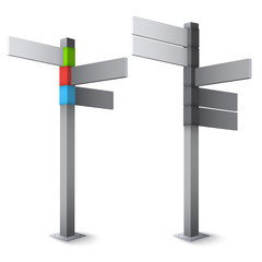 Vector street sign direction icon on white isolated background. For your design.