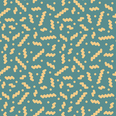 Vector seamless trendy pattern - memphis style, fashion 80s - 90s. Vintage mosaic background