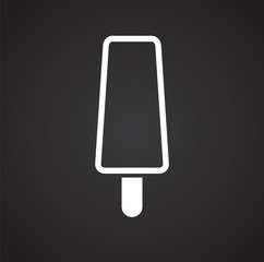 Ice cream icon on background for graphic and web design. Simple vector sign. Internet concept symbol for website button or mobile app.