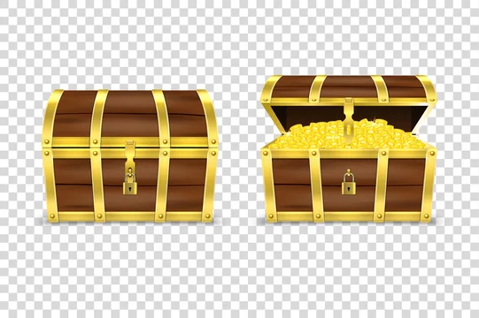 Gold Chest PNG Transparent Images Free Download, Vector Files