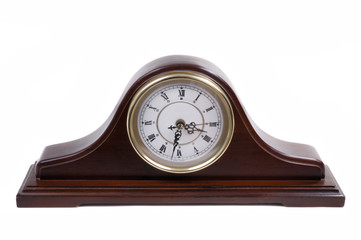 Mantle Grandfather Clock Vertical Isolation on White