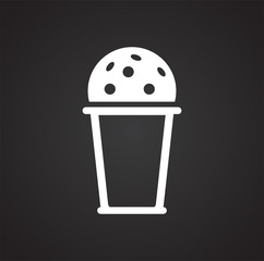 Ice cream icon on background for graphic and web design. Simple vector sign. Internet concept symbol for website button or mobile app.