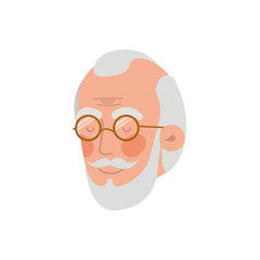 head of grandfather avatar character