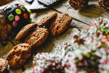 Chocolate chip cookies and other sweets for kids on vacation.