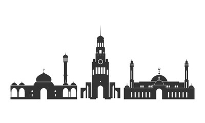 Cuba logo. Isolated Cuban architecture on white background