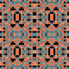 Fototapeta premium seamless pixel pattern mosaic. abstract background with squares can be used for wallpaper, fabric, textile or clothing design.