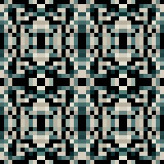 seamless pixel pattern mosaic. abstract background with squares can be used for wallpaper, fabric, textile or clothing design.