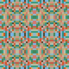 seamless pixel pattern mosaic. abstract background with squares can be used for wallpaper, fabric, textile or clothing design.
