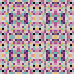 seamless pixel pattern mosaic. abstract background with squares can be used for wallpaper, fabric, textile or clothing design.
