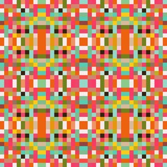seamless pixel pattern mosaic. abstract background with squares can be used for wallpaper, fabric, textile or clothing design.