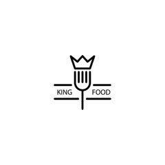 King Food logo template, vector illustration - Vector