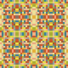 seamless pixel pattern mosaic. abstract background with squares can be used for wallpaper, fabric, textile or clothing design.