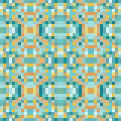 seamless pixel pattern mosaic. abstract background with squares can be used for wallpaper, fabric, textile or clothing design.
