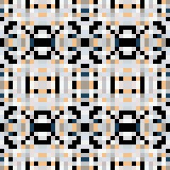 seamless pixel pattern mosaic. abstract background with squares can be used for wallpaper, fabric, textile or clothing design.
