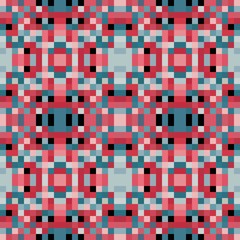 seamless pixel pattern mosaic. abstract background with squares can be used for wallpaper, fabric, textile or clothing design.