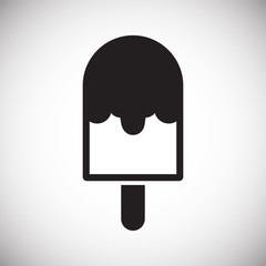 Ice cream icon on background for graphic and web design. Simple vector sign. Internet concept symbol for website button or mobile app.