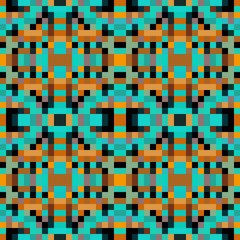 seamless pixel pattern mosaic. abstract background with squares can be used for wallpaper, fabric, textile or clothing design.