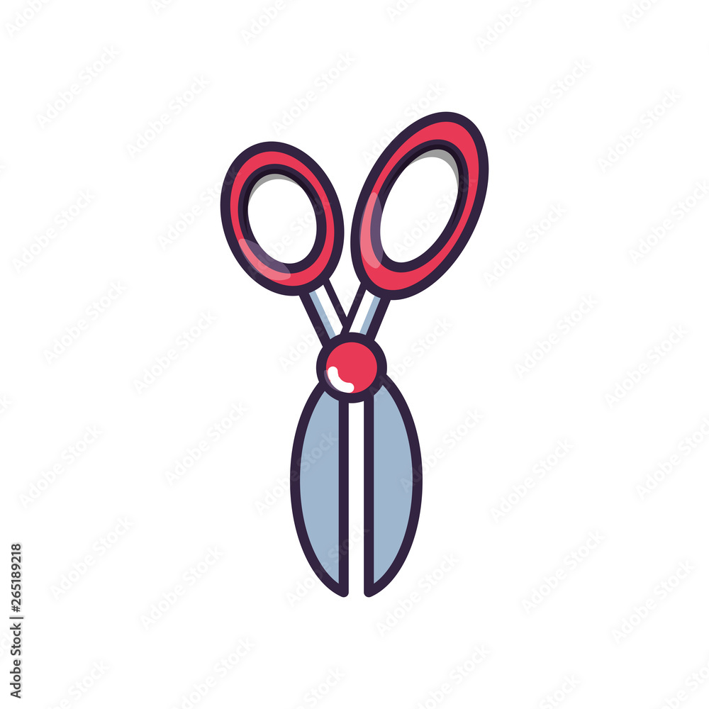 Poster scissors tool isolated icon