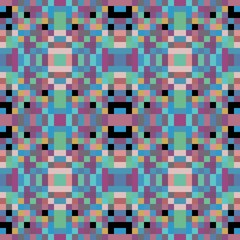 seamless pixel pattern mosaic. abstract background with squares can be used for wallpaper, fabric, textile or clothing design.