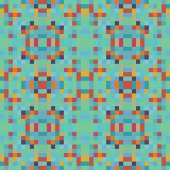 seamless pixel pattern mosaic. abstract background with squares can be used for wallpaper, fabric, textile or clothing design.