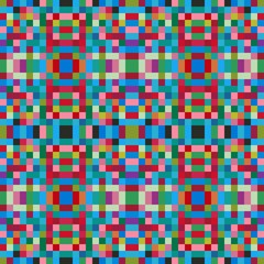 seamless pixel pattern mosaic. abstract background with squares can be used for wallpaper, fabric, textile or clothing design.