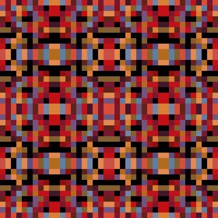 seamless pixel pattern mosaic. abstract background with squares can be used for wallpaper, fabric, textile or clothing design.