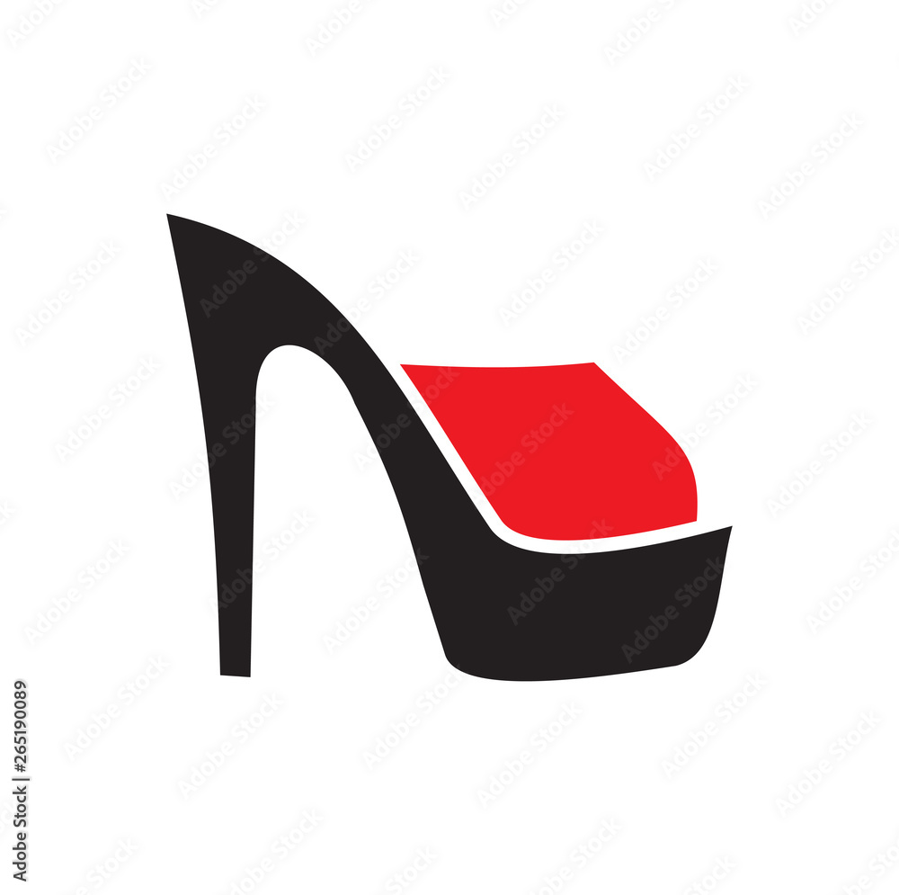 Poster shoe icon on background for graphic and web design. simple vector sign. internet concept symbol for 