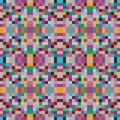 seamless pixel pattern mosaic. abstract background with squares can be used for wallpaper, fabric, textile or clothing design.