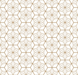 Nahtloses geometrisches Muster basierend auf japanischem Ornament Kumiko.