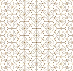 Behang Naadloze geometrische patroon gebaseerd op Japanse ornament kumiko. © Aleksei
