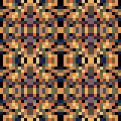 seamless pixel pattern mosaic. abstract background with squares can be used for wallpaper, fabric, textile or clothing design.