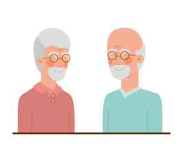 Fototapeta premium cute grandparents avatar character