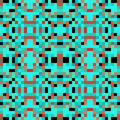 seamless pixel pattern mosaic. abstract background with squares can be used for wallpaper, fabric, textile or clothing design.