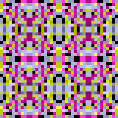 seamless pixel pattern mosaic. abstract background with squares can be used for wallpaper, fabric, textile or clothing design.